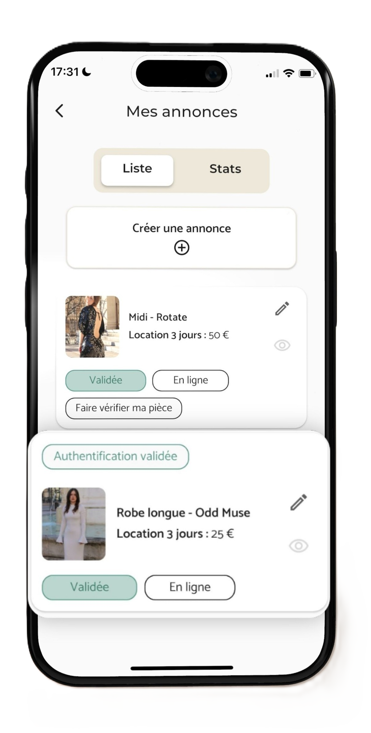 Validation des annonces par RentWear
